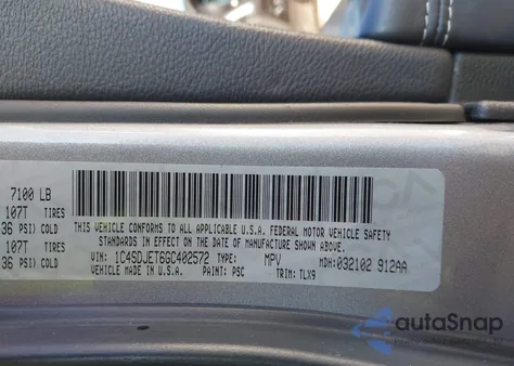 2016 Dodge Durango Citadel Anodized Platinum z USA, uszkodzony, nr VIN 1C4SDJET6GC402572